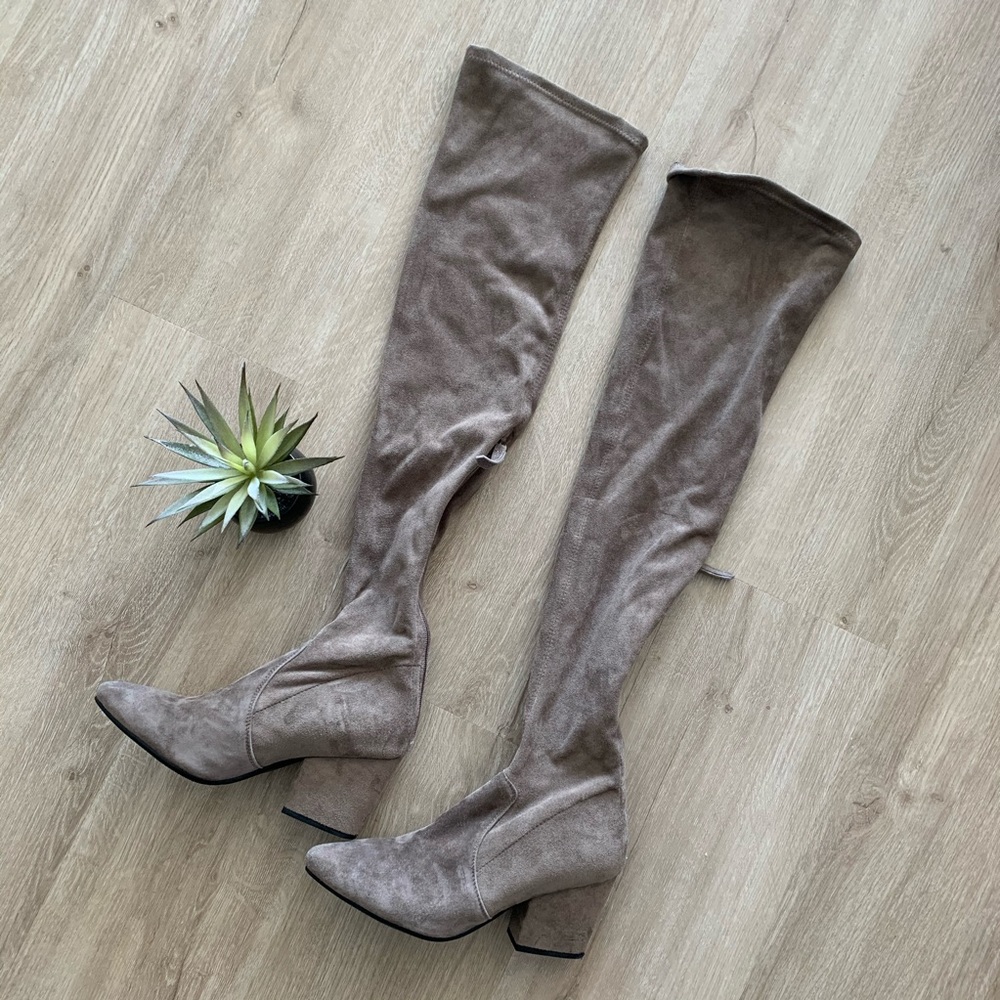 Dark grey OTK Boots- Goodnight Macaroon